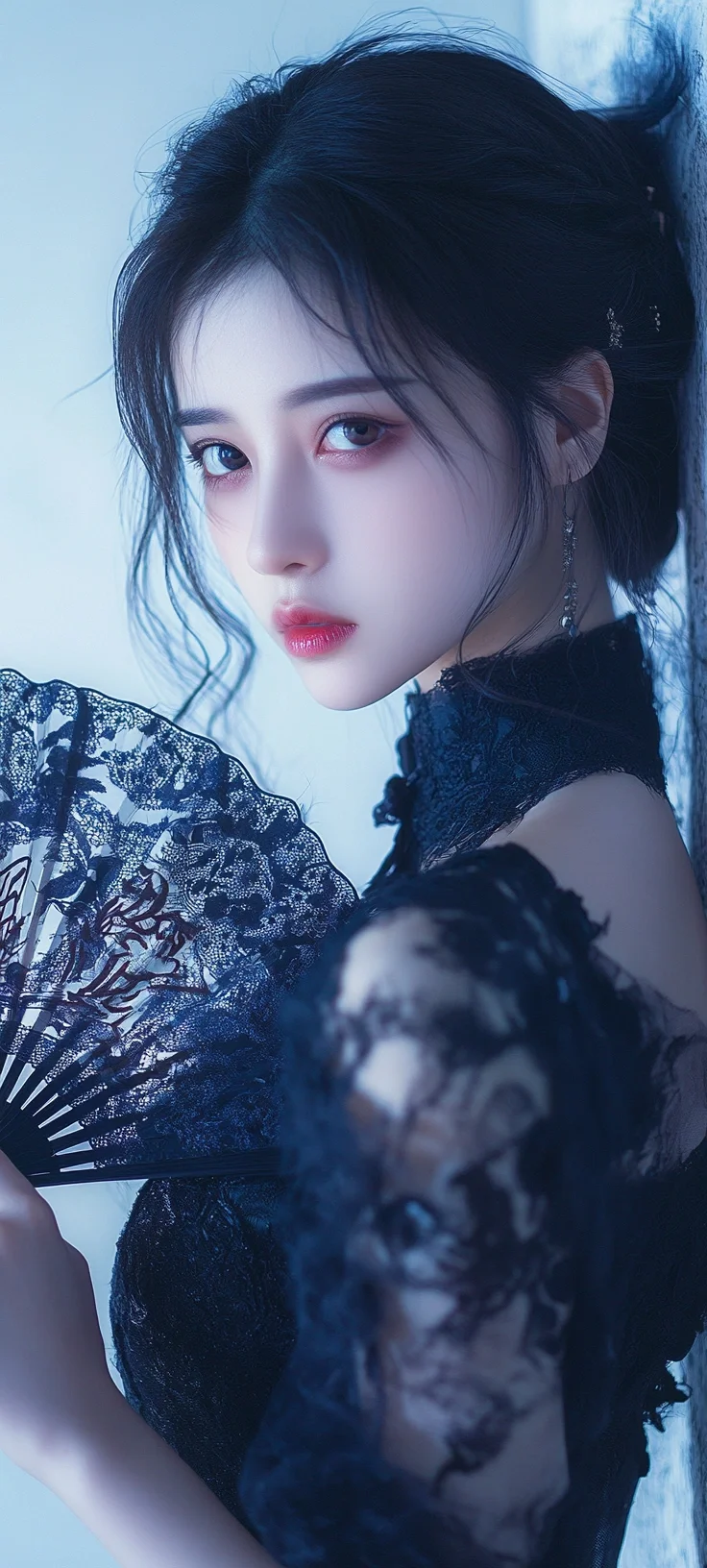 三八妇女节朦胧感女性人物剪影背景_美女头像甜美背影