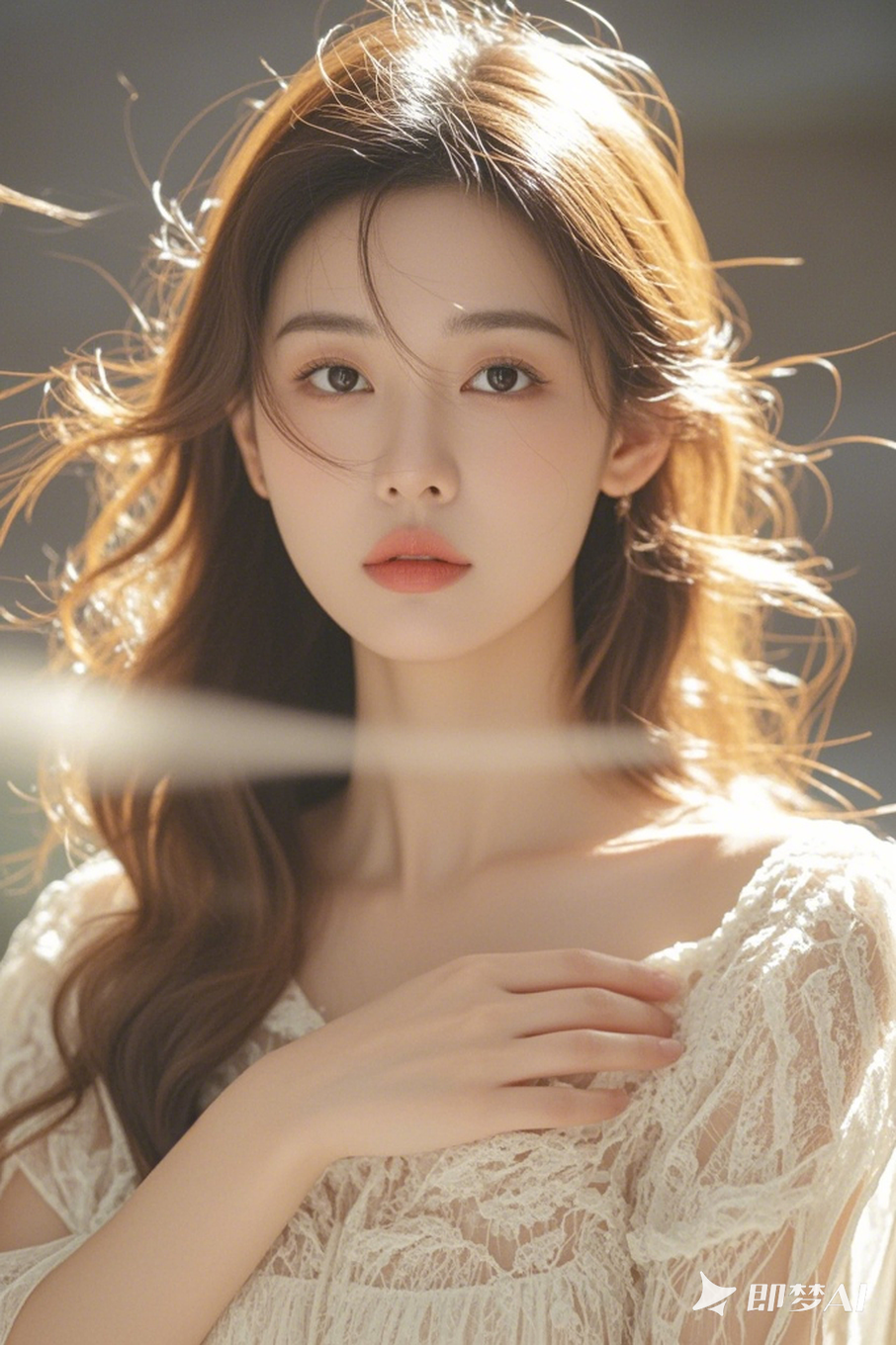 美发女生发型人像_美女高雅造型