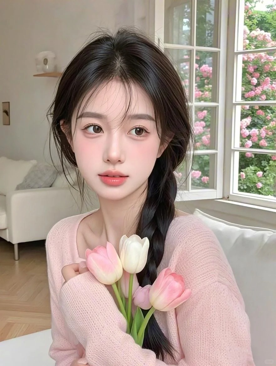 春天复古写真小红书_美女图片微信头像侧面
