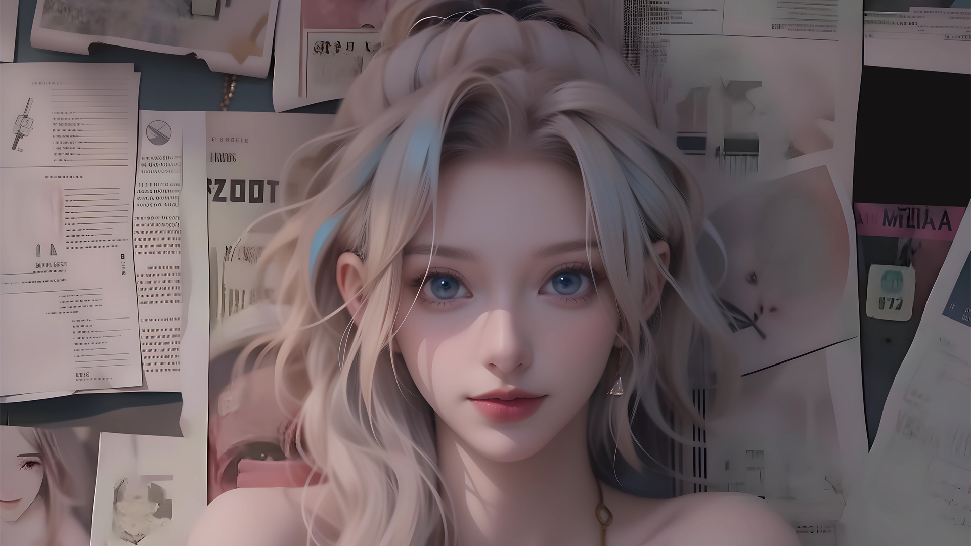 可爱女生帽子高清美女壁纸背景图片_美女照片背影侧面唯美