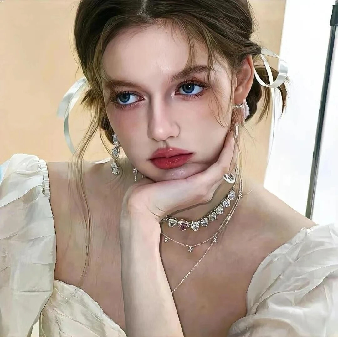 绝美光影画板绘水彩最适合的素材_美女头像真人