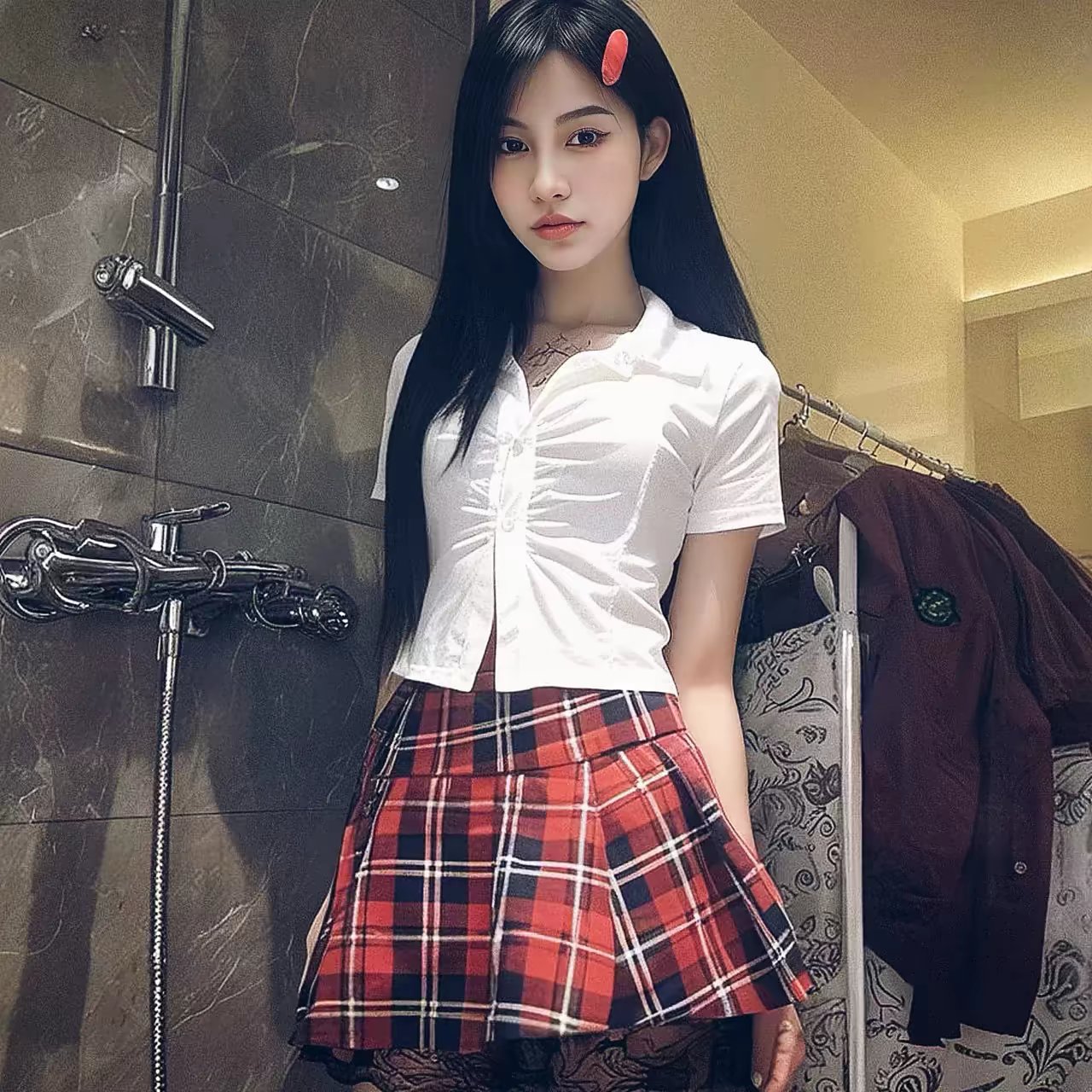童年的脚印美女照片手机挡脸头像