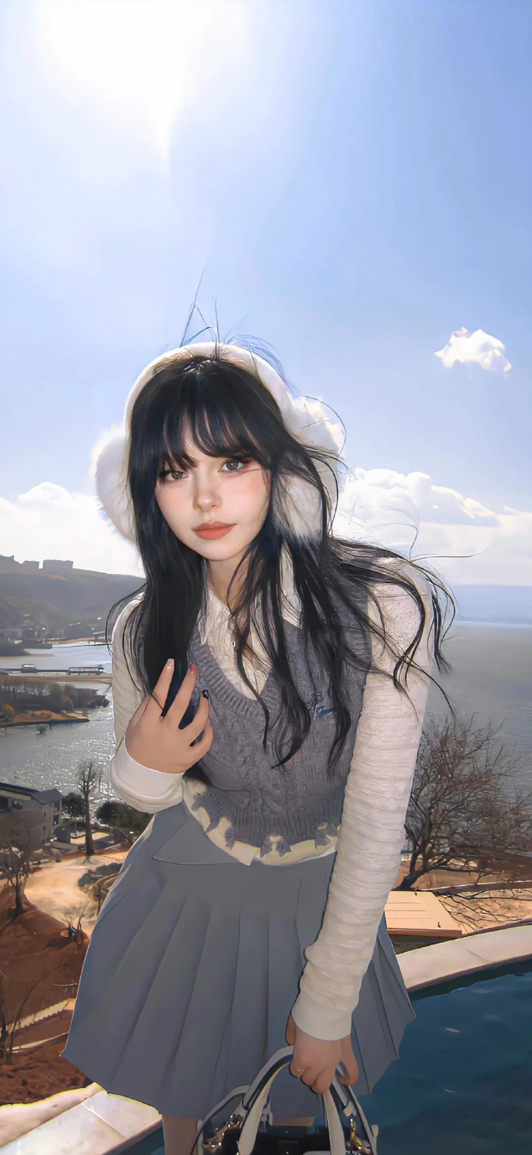 美女照片背影侧面唯美_美女头像