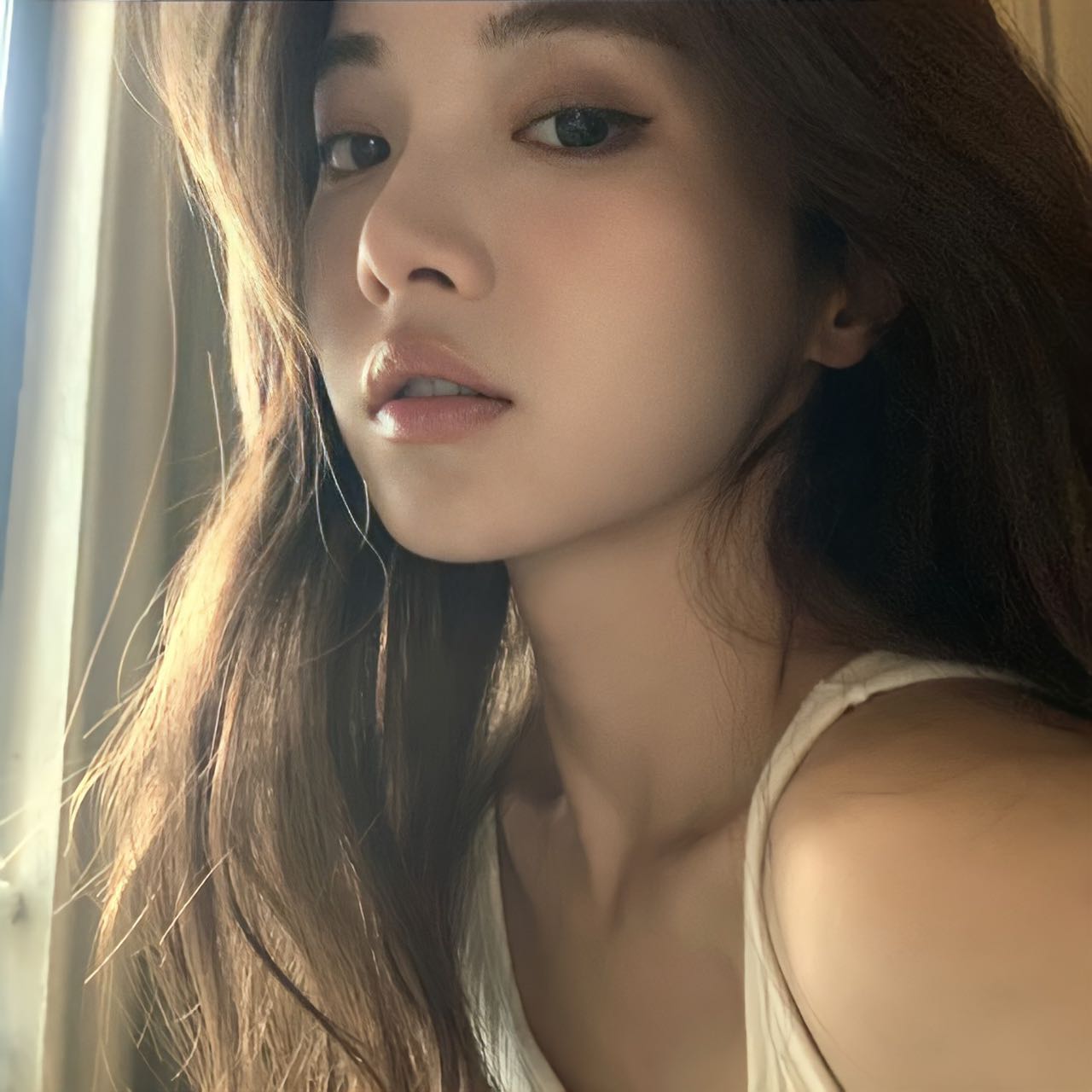 美女壁纸风景_美女头像甜美
