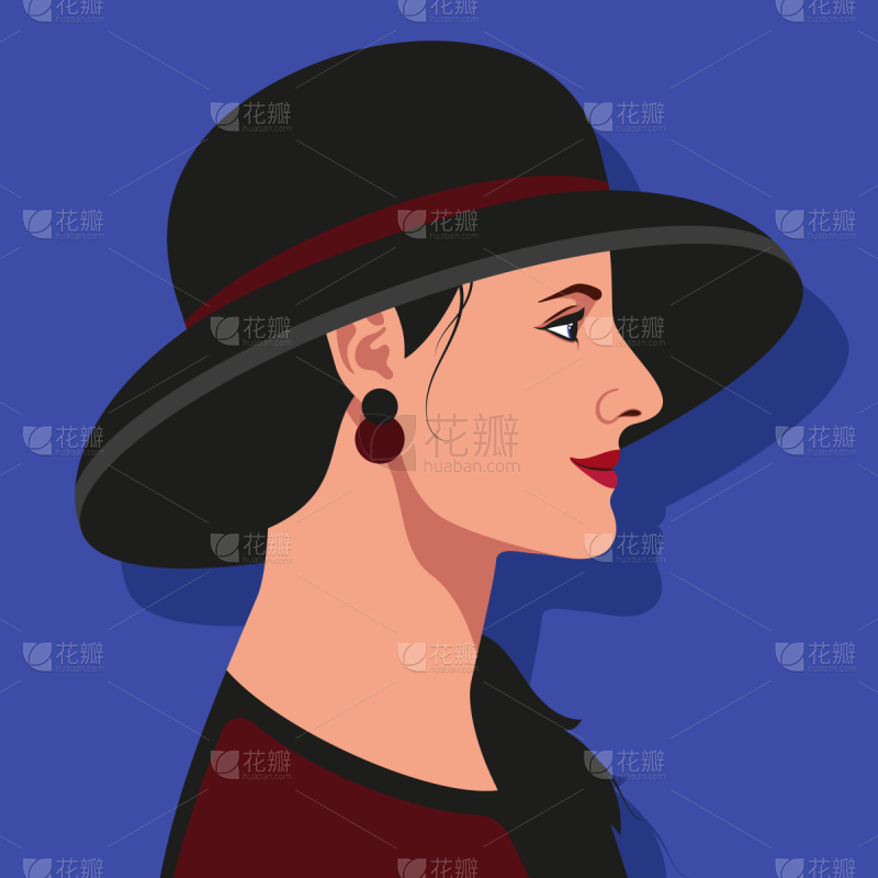 头发飘动的女人_美女头像