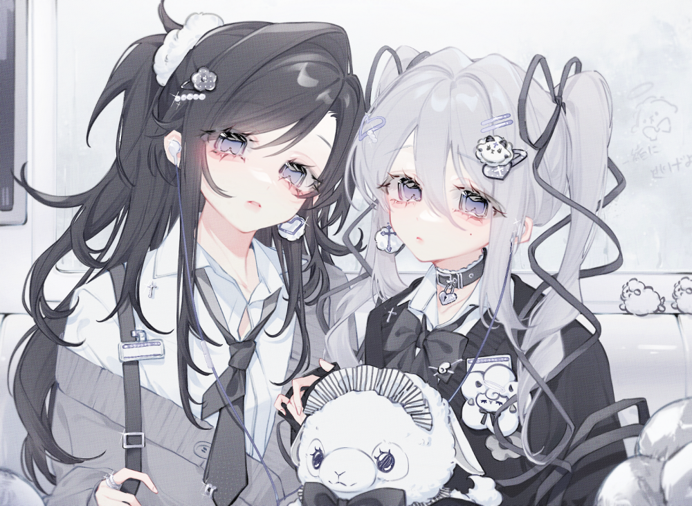 卡通感劳动节女孩元素贴纸_美女头像可爱