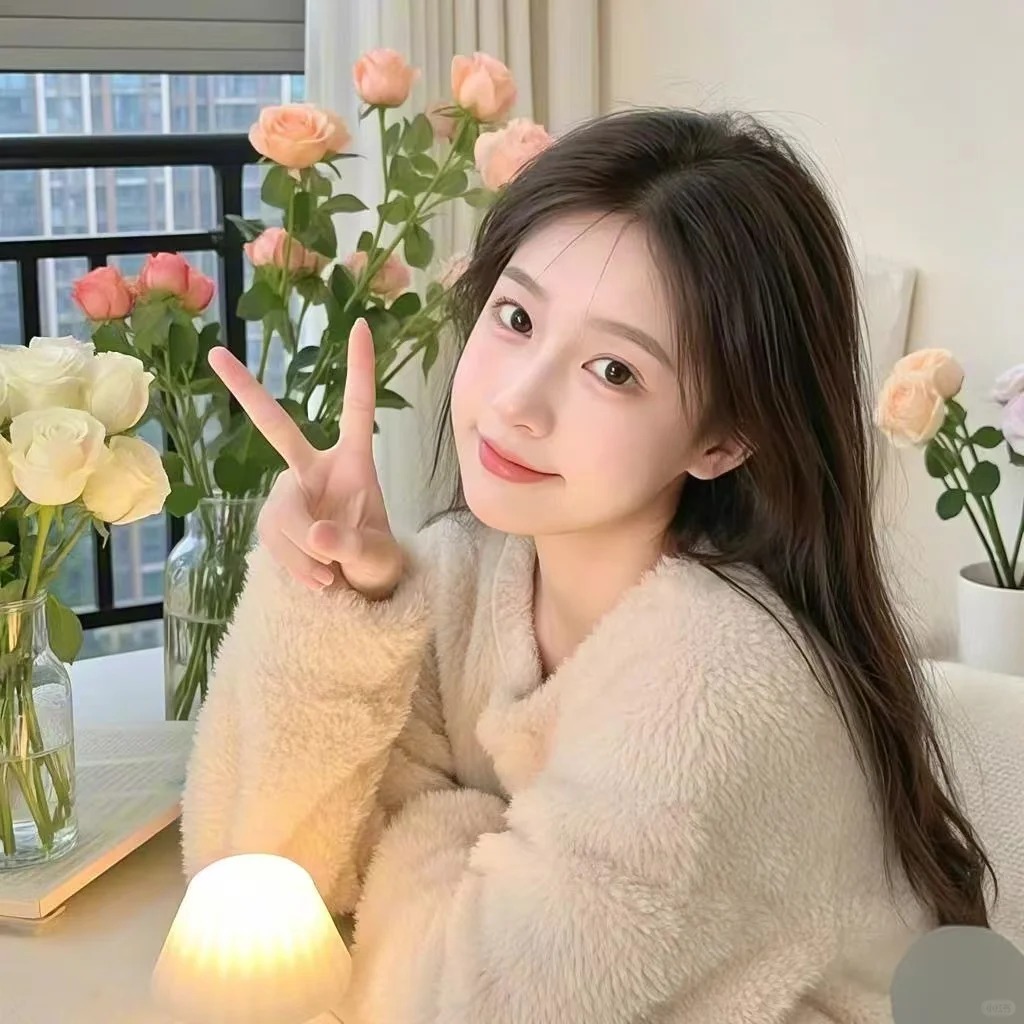 头戴鲜花侧脸女生头像线稿_美女照片游泳写真壁纸