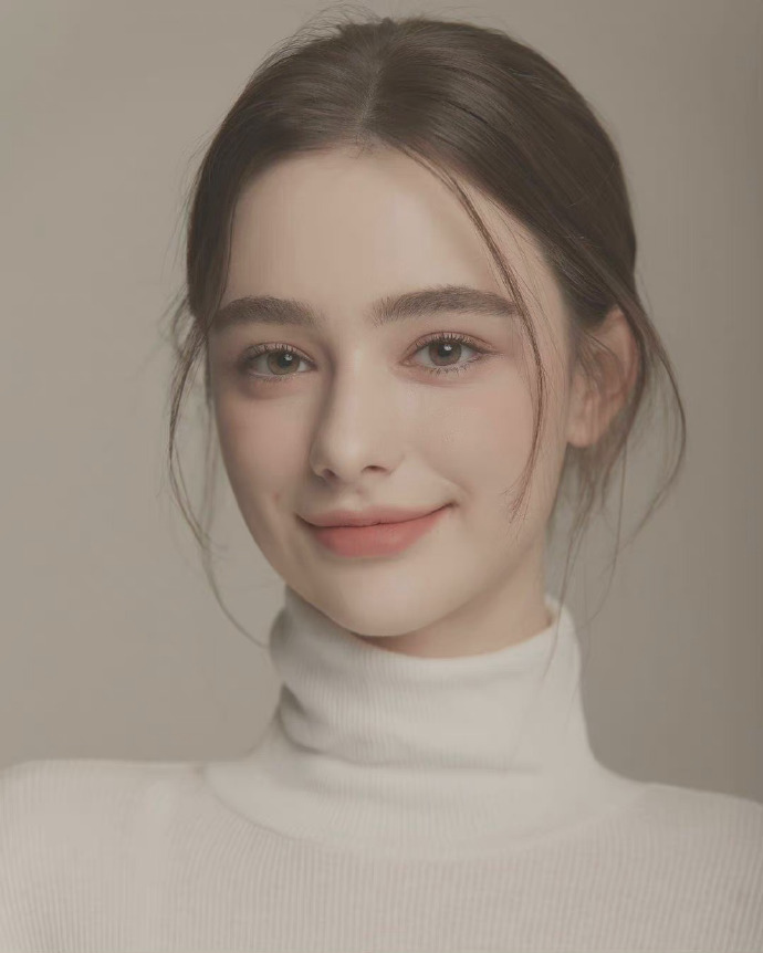 自拍贴纸自拍晒照可爱风模板_美女头像