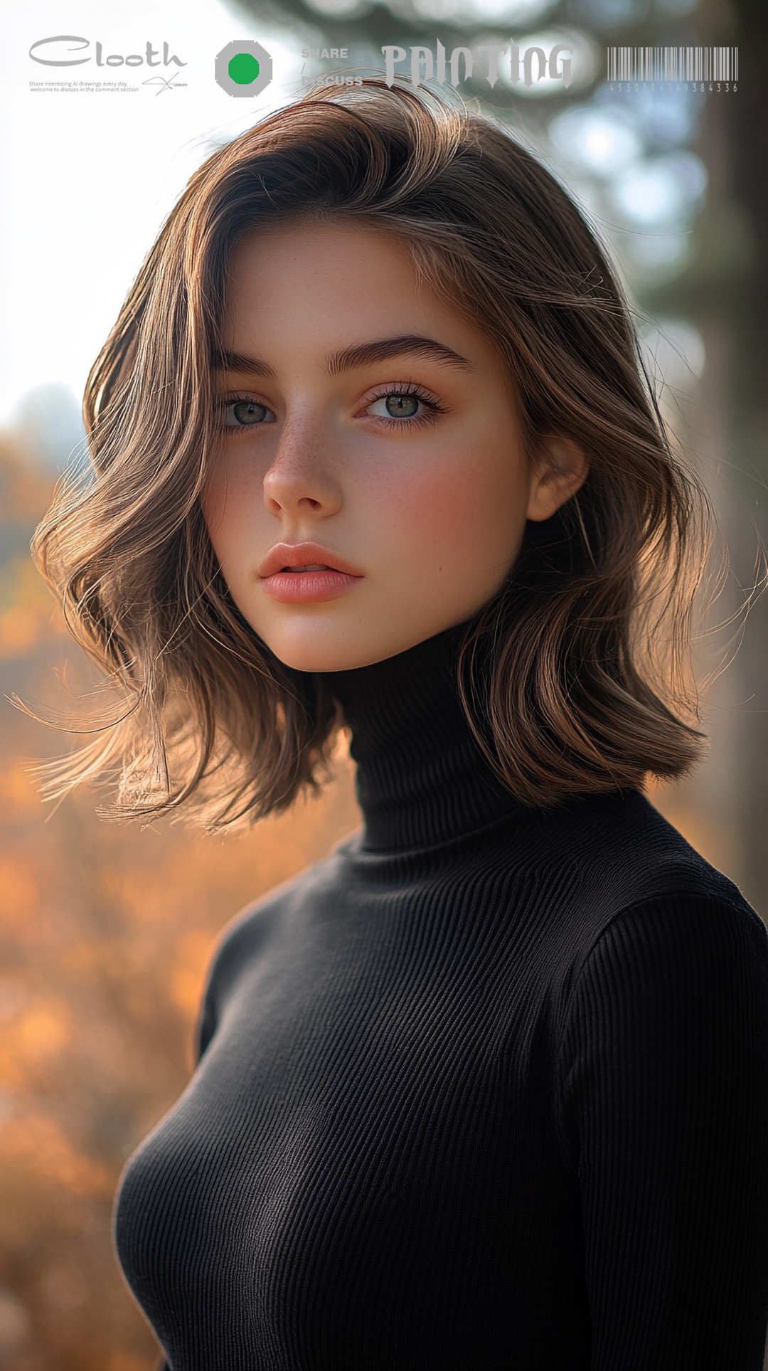 一个漂亮的女孩在绿叶旁边_美女头像真人高冷
