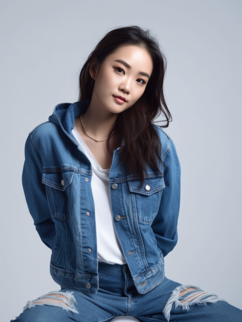 日落时分美丽的女孩走在草地上_美女高雅造型