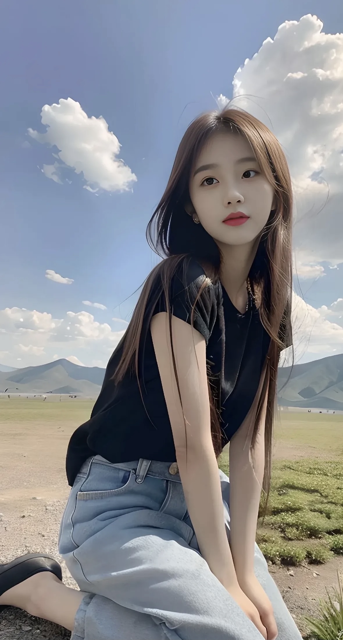 梨涡允允的照片微相册_美女头像背影